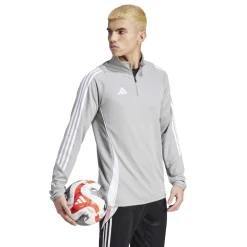 adidas Tiro 24 Trainingstrui 1/4-Zip Lichtgrijs Wit