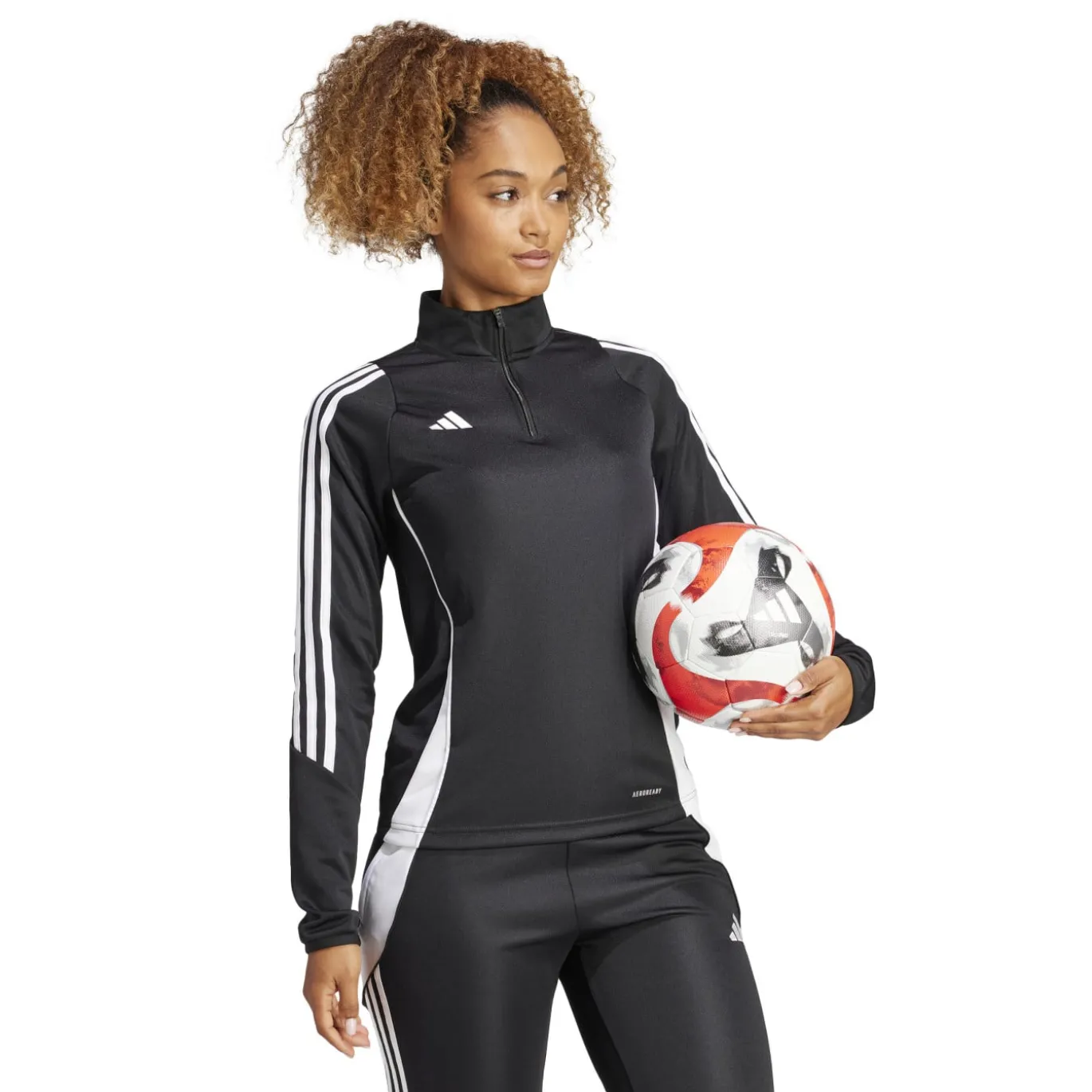 adidas Tiro 24 Trainingstrui 1/4-Zip Dames Zwart Wit