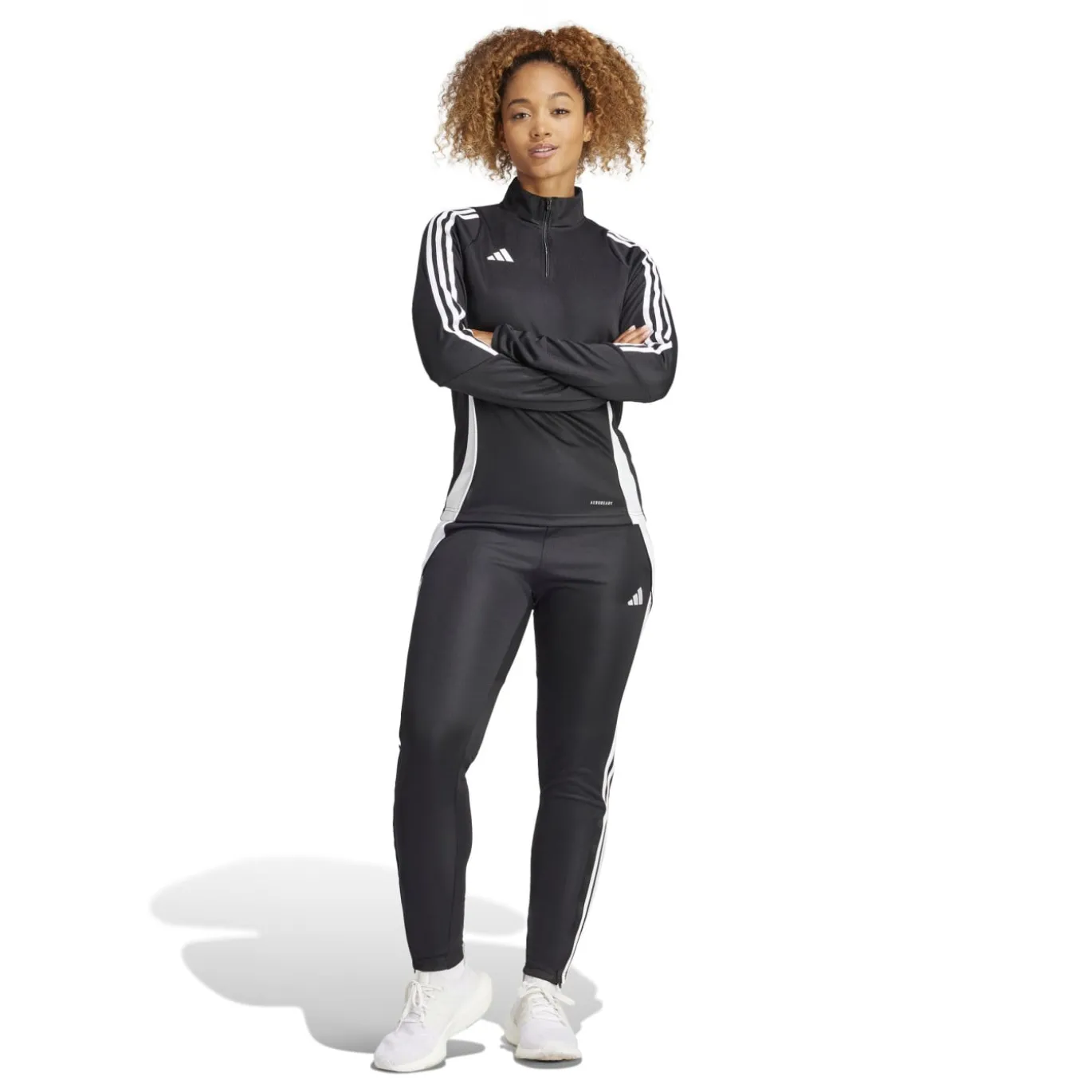 adidas Tiro 24 Trainingstrui 1/4-Zip Dames Zwart Wit