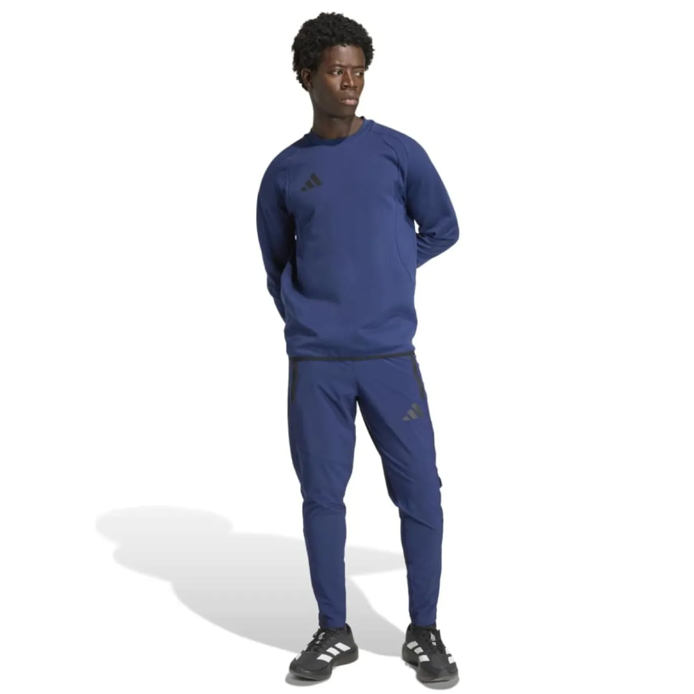 adidas Tiro Travel Crew Sweater Donkerblauw Zwart