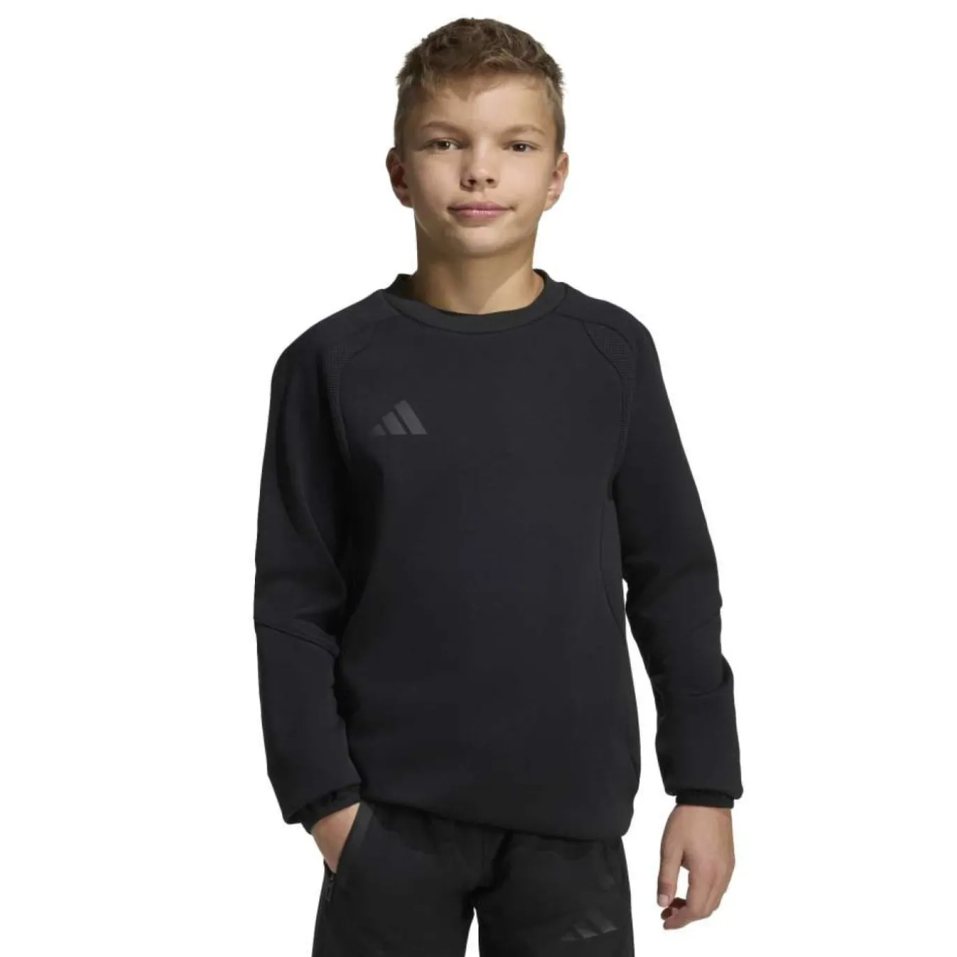 adidas Tiro Travel Crew Sweater Kids Zwart
