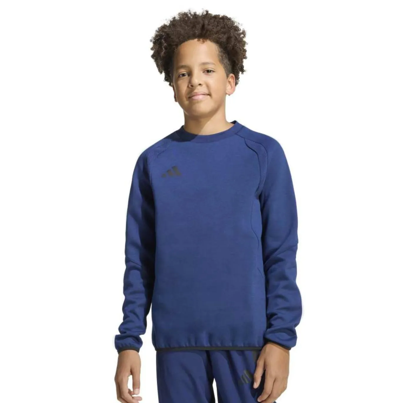adidas Tiro Travel Crew Sweater Kids Donkerblauw Zwart