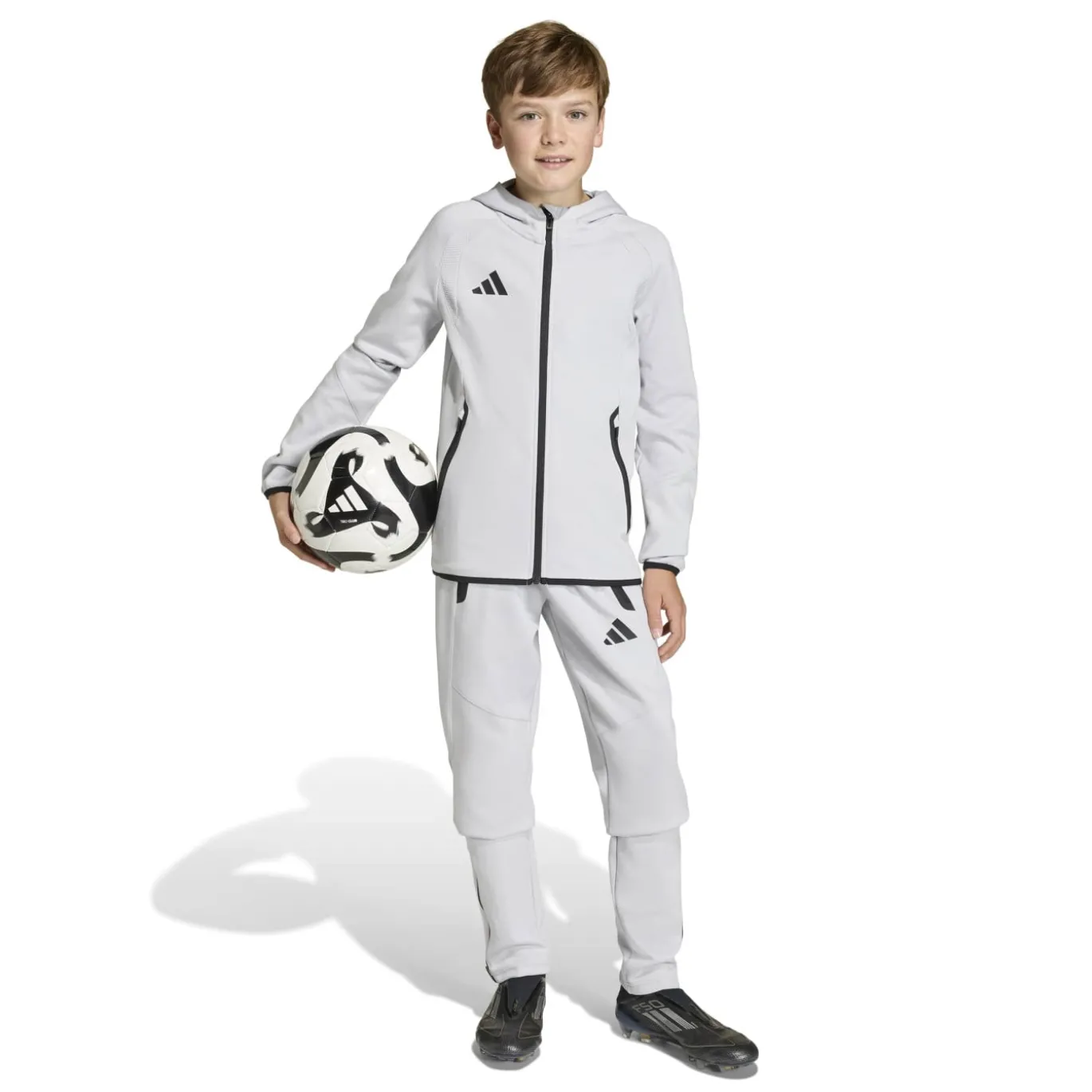 adidas Tiro Travel Joggingpak Full-Zip Kids Grijs