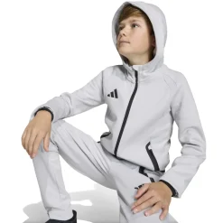 adidas Tiro Travel Joggingpak Full-Zip Kids Grijs
