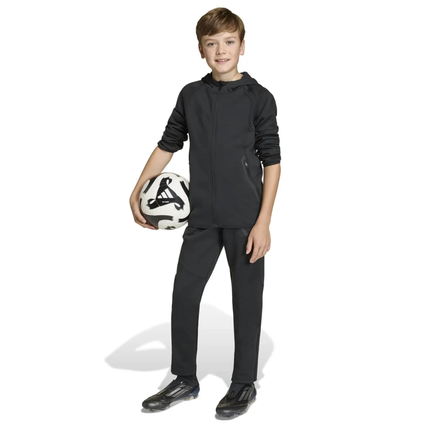 adidas Tiro Travel Joggingpak Full-Zip Kids Zwart