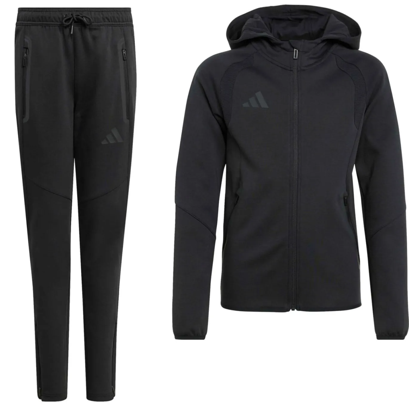adidas Tiro Travel Joggingpak Full-Zip Kids Zwart