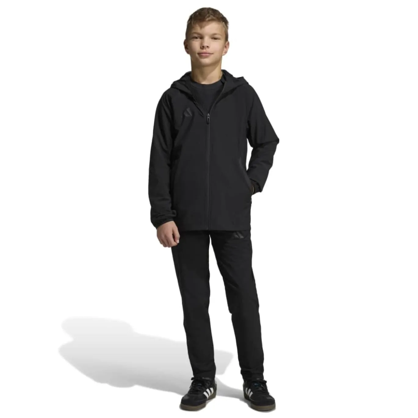 adidas Tiro Travel Windbreaker Trainingspak Kids Zwart
