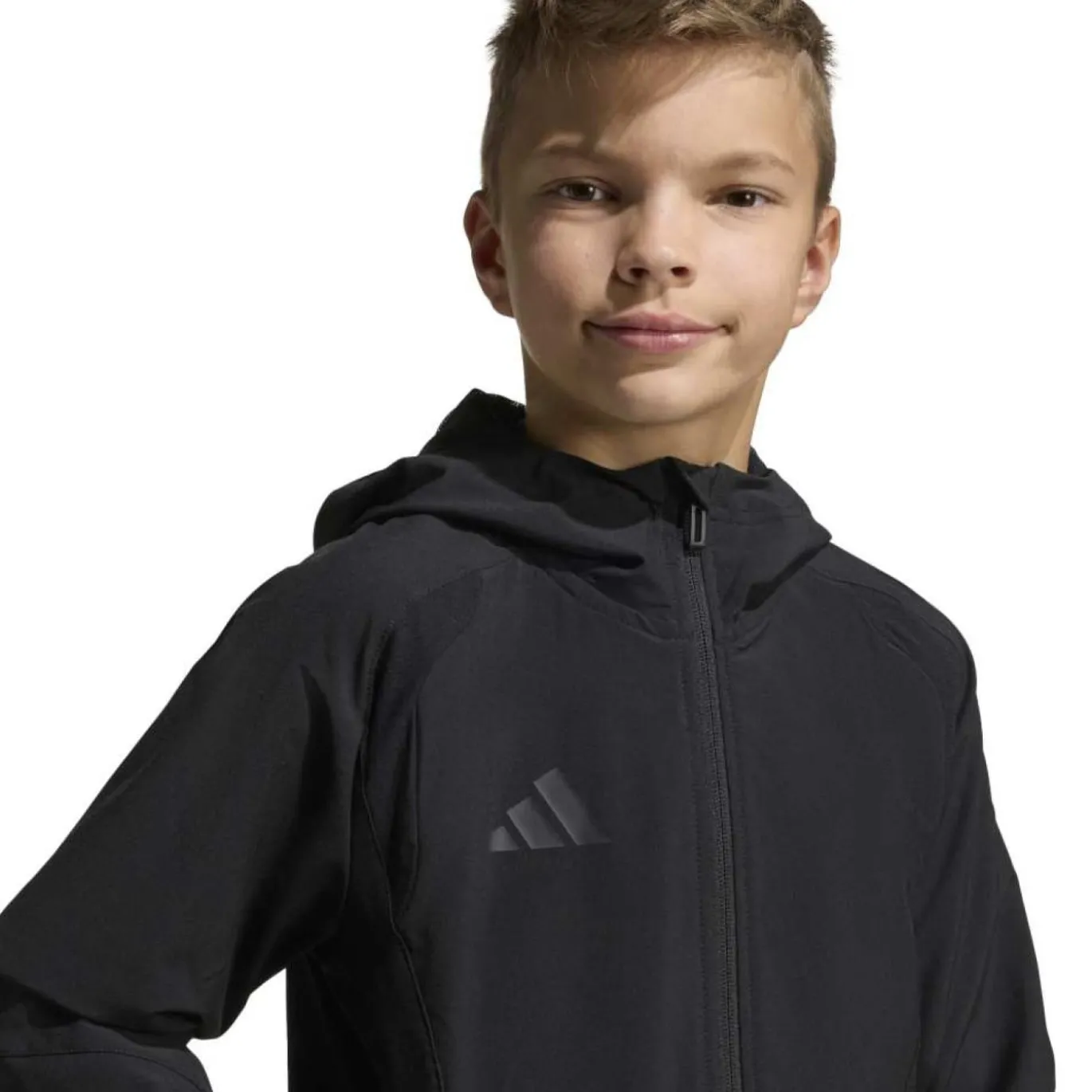 adidas Tiro Travel Windbreaker Trainingspak Kids Zwart