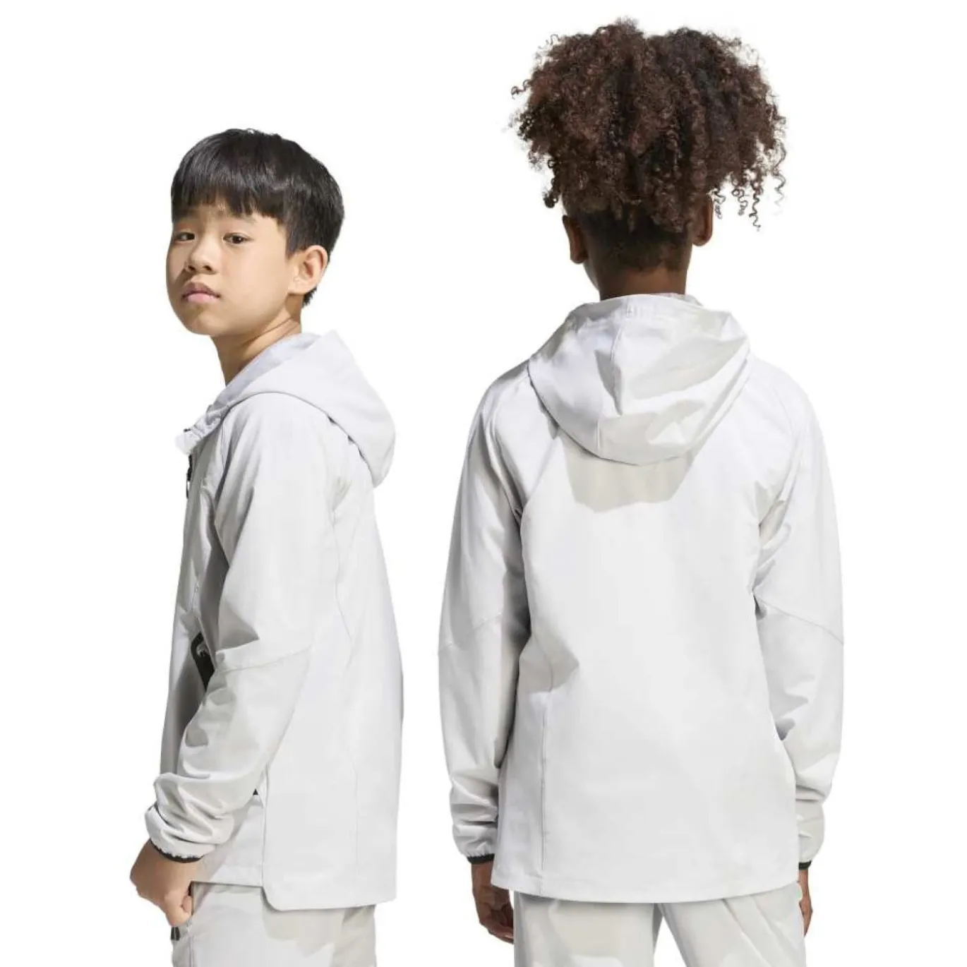 adidas Tiro Travel Windbreaker Kids Grijs Zwart