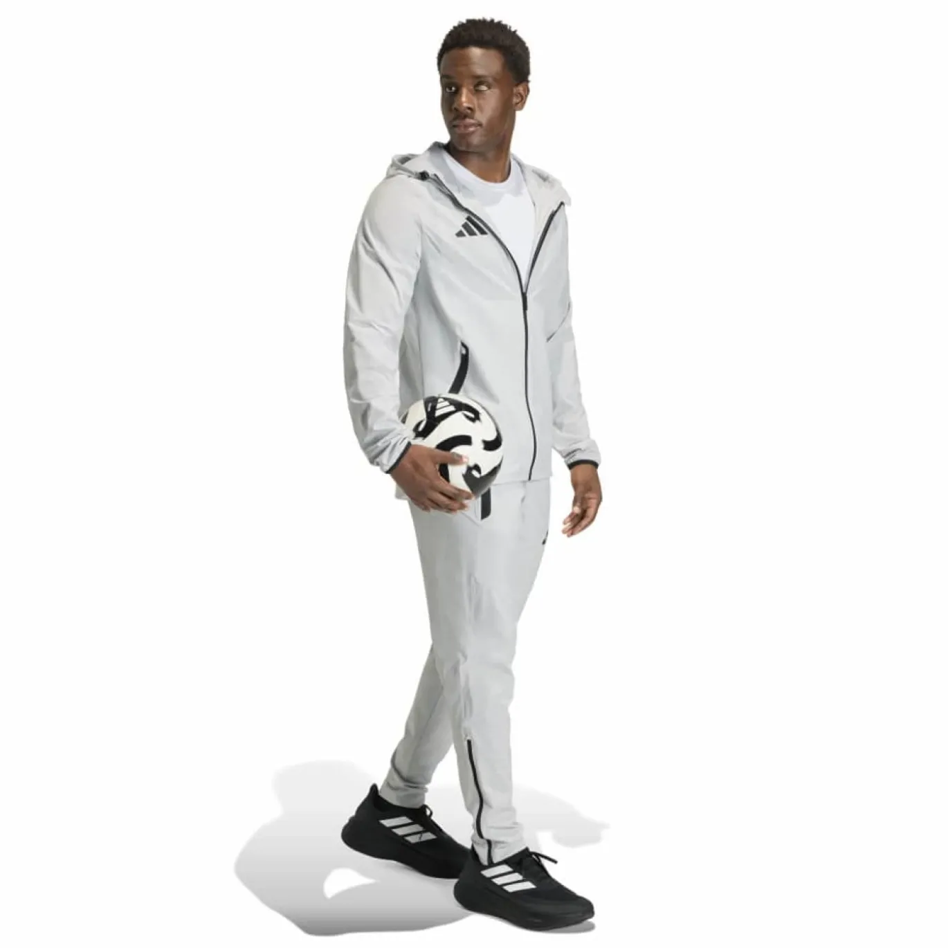 adidas Tiro Travel Windbreaker Grijs Zwart