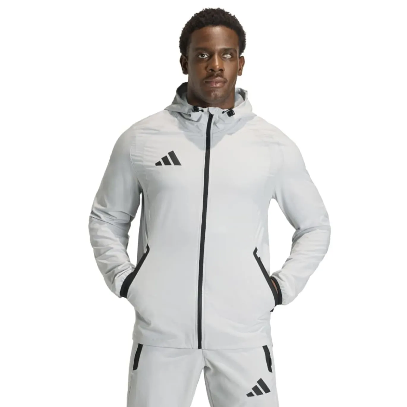 adidas Tiro Travel Windbreaker Trainingspak Grijs Zwart