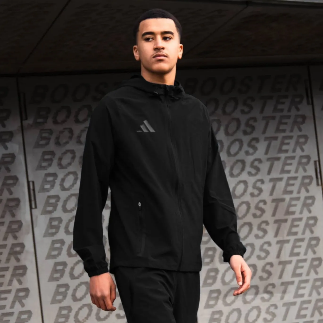 adidas Tiro 25 Vis Tech Competition Hooded Trainingsjack Zwart Donkergrijs