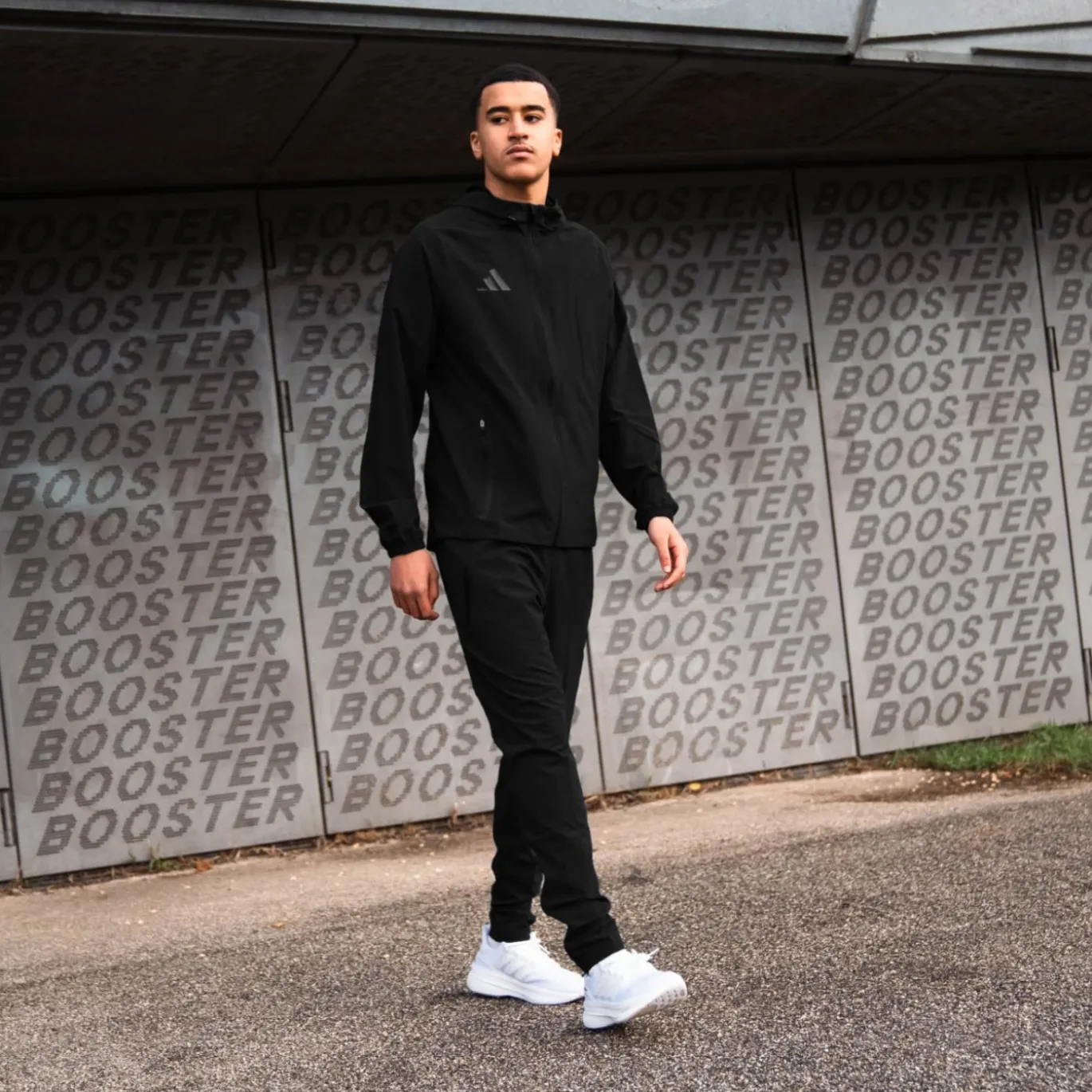 adidas Tiro 25 Vis Tech Competition Hooded Trainingsjack Zwart Donkergrijs
