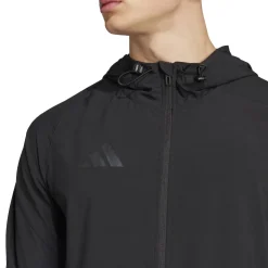 adidas Tiro 25 Vis Tech Competition Hooded Trainingsjack Zwart Donkergrijs