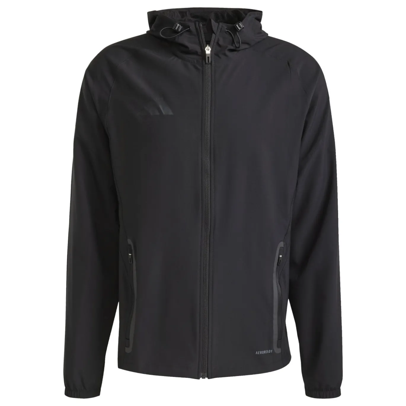 adidas Tiro 25 Vis Tech Competition Hooded Trainingsjack Zwart Donkergrijs