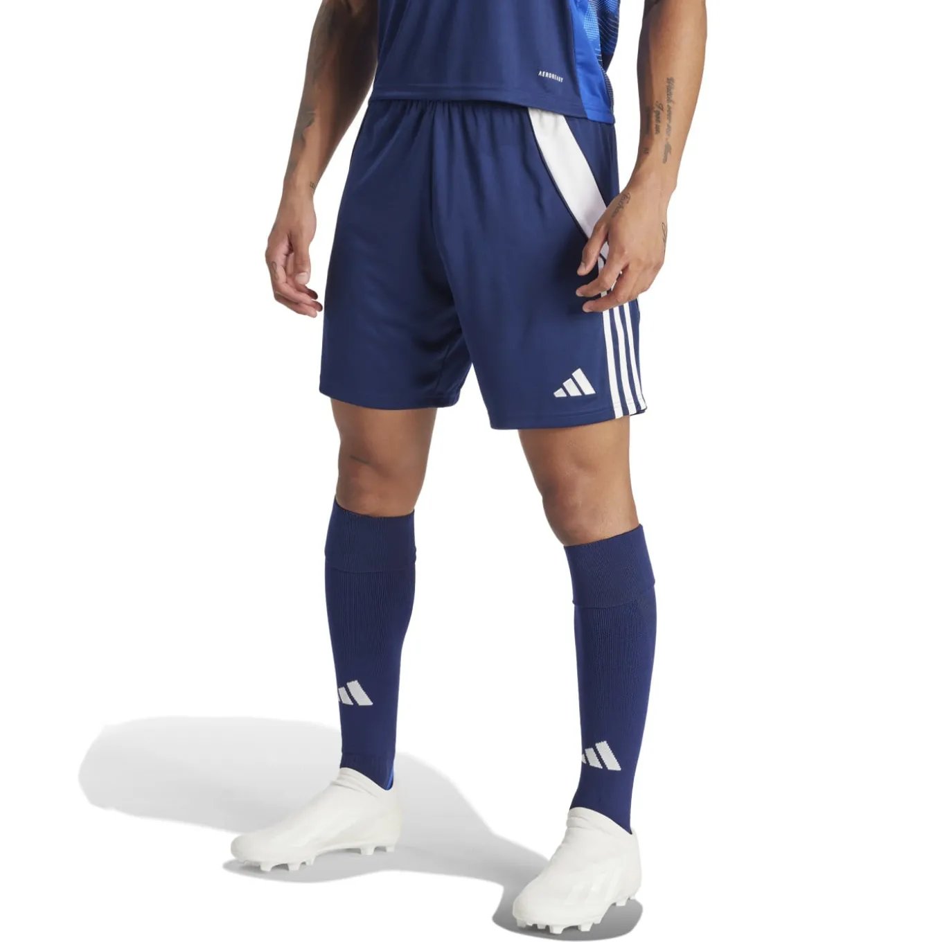 adidas Tiro 24 Voetbalbroekje Donkerblauw Wit