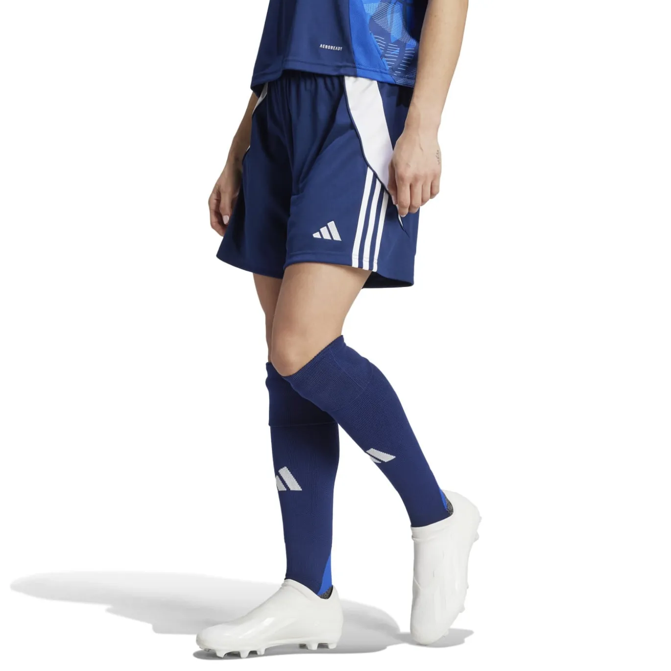 adidas Tiro 24 Voetbalbroekje Dames Donkerblauw Wit