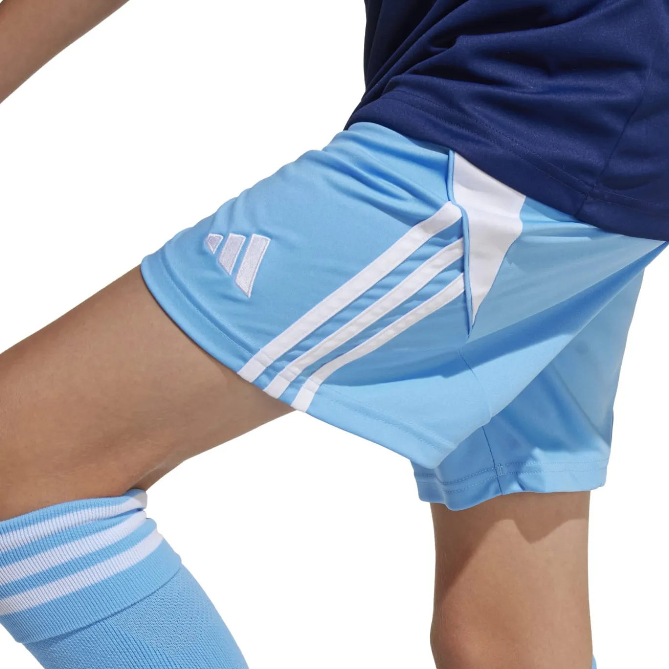 adidas Tiro 24 Voetbalbroekje Kids Lichtblauw Wit