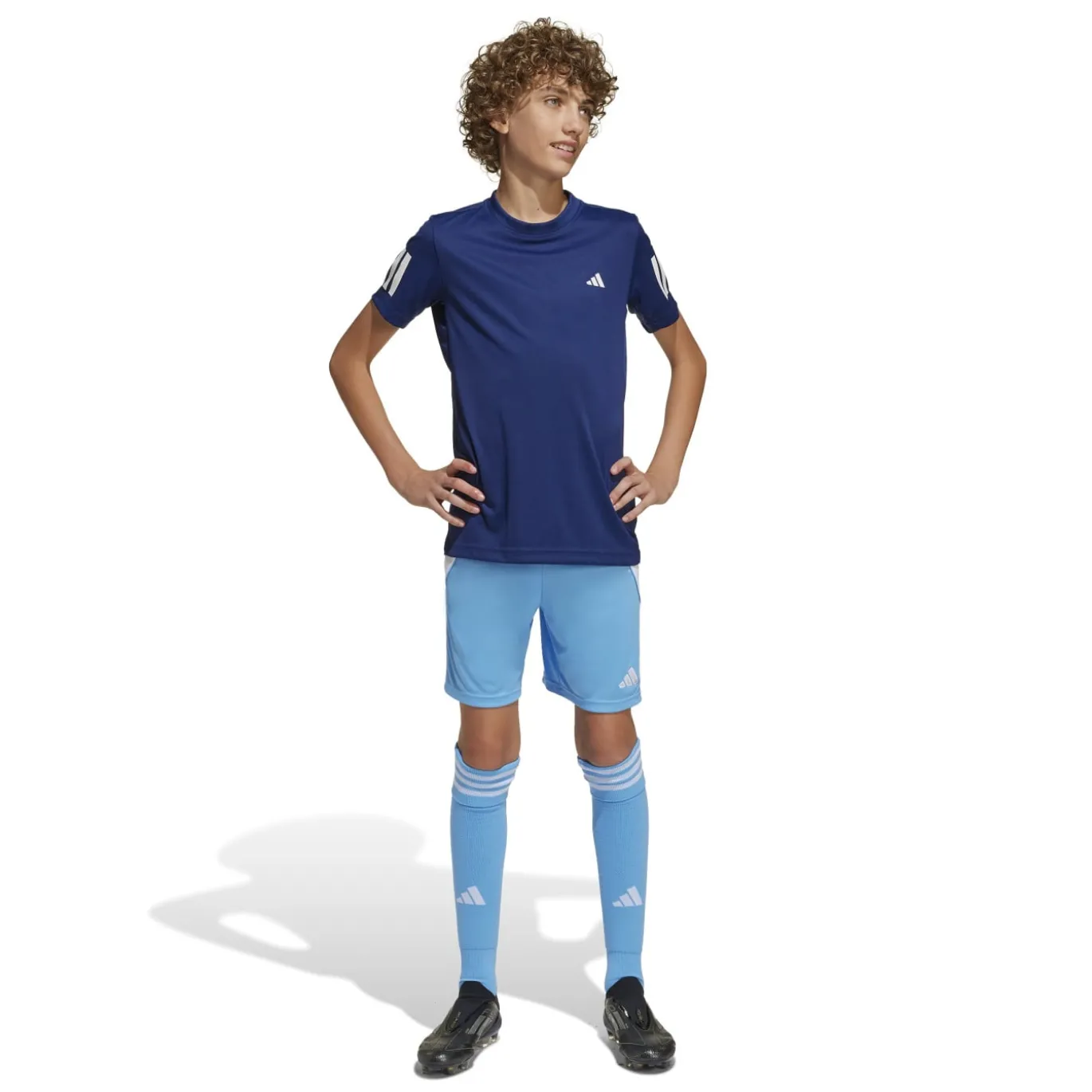 adidas Tiro 24 Voetbalbroekje Kids Lichtblauw Wit
