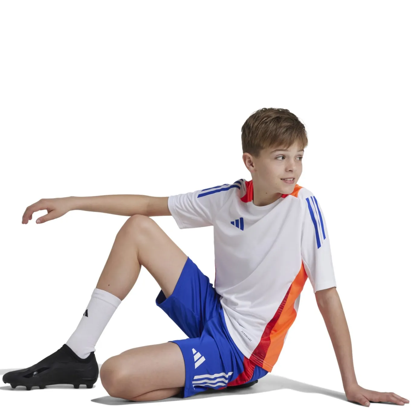 adidas Tiro 24 Voetbalshirt Kids Wit Blauw Rood Oranje