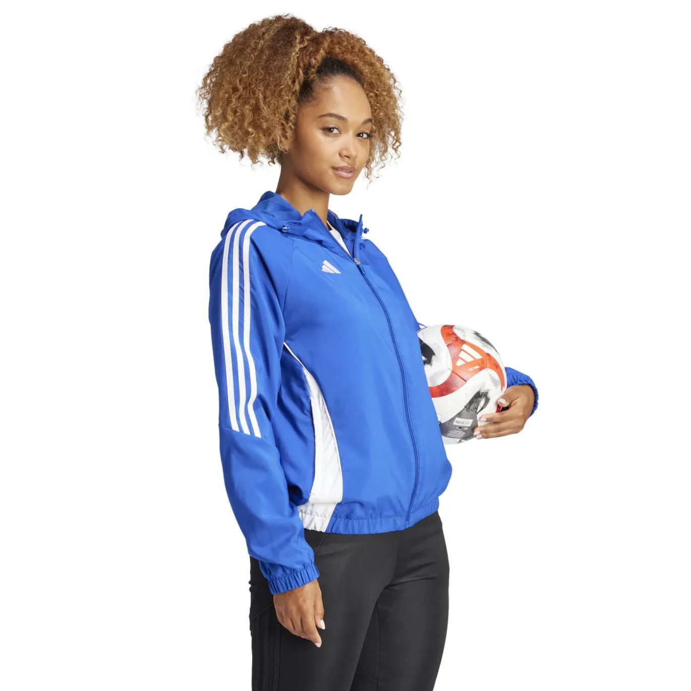 adidas Tiro 24 Windbreaker Dames Blauw Wit