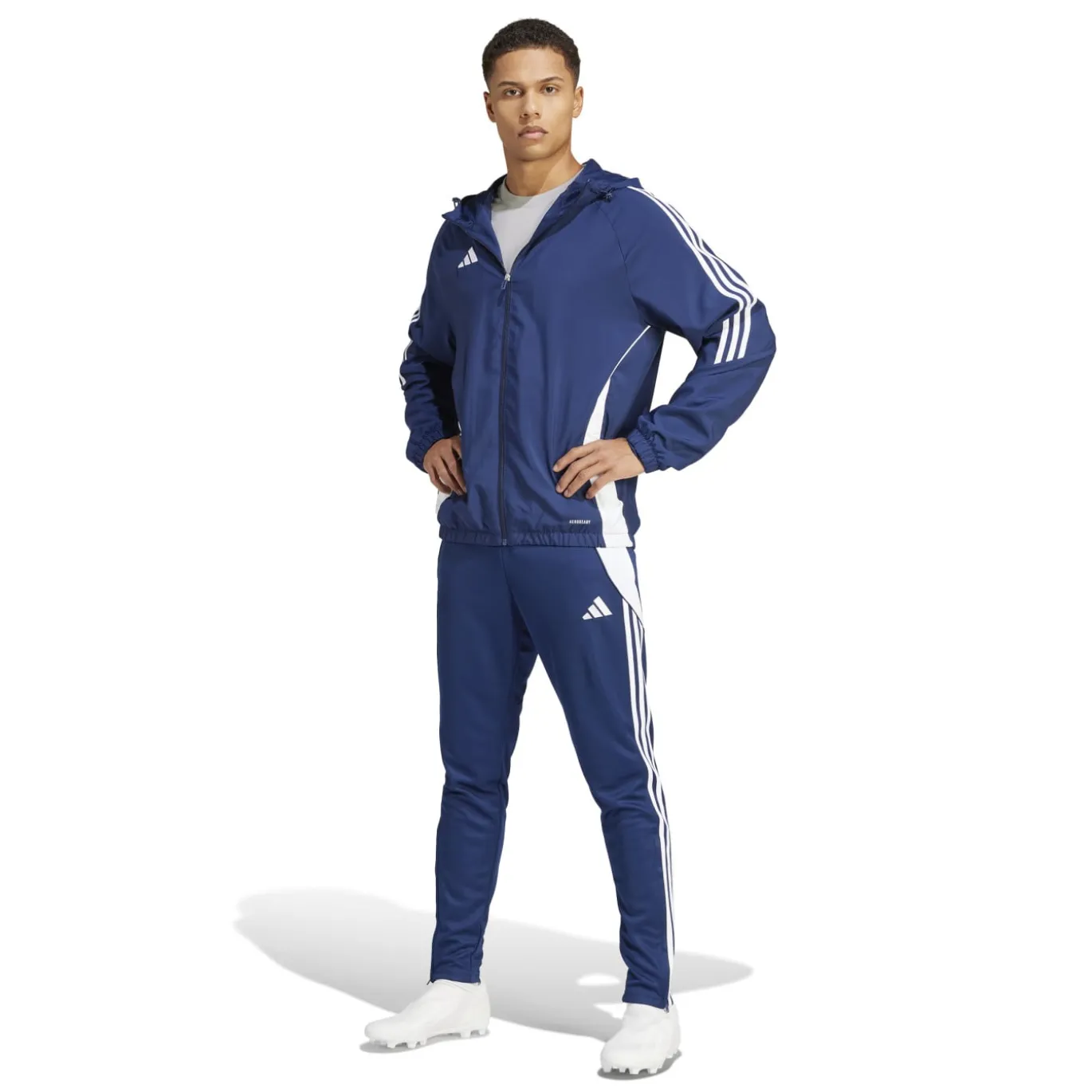 adidas Tiro 24 Windbreaker Donkerblauw Wit