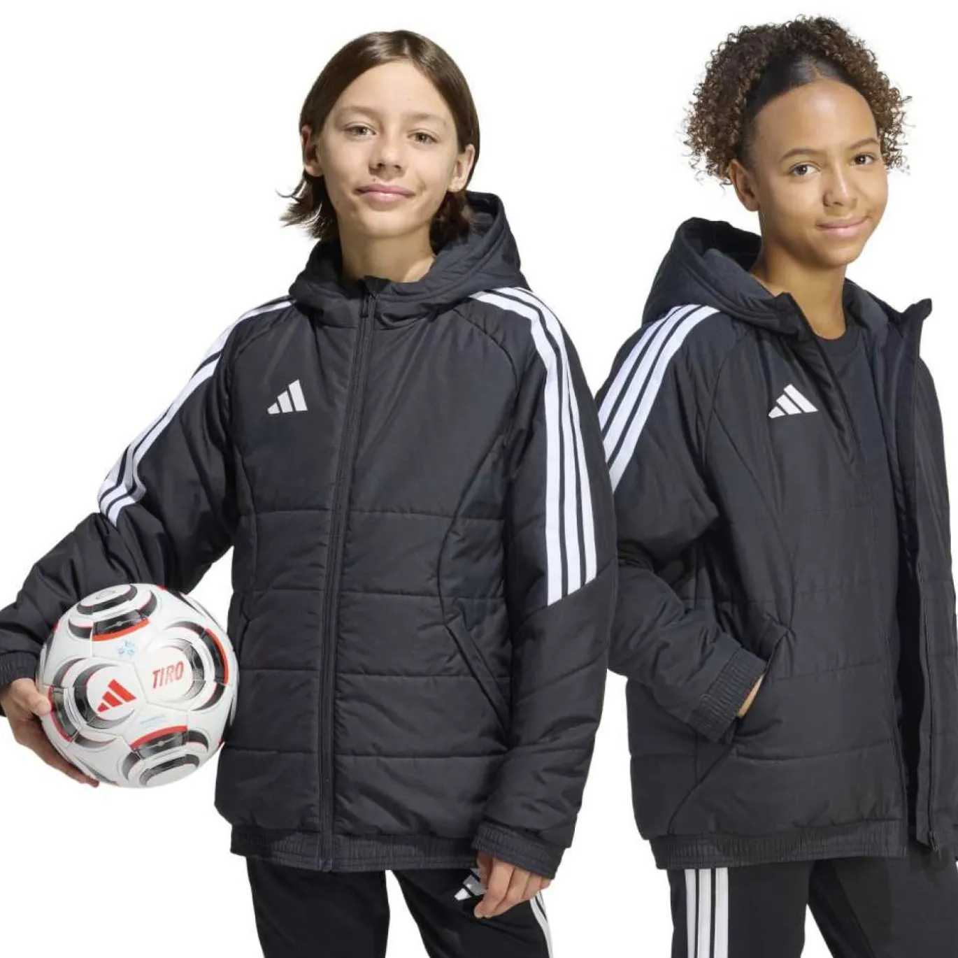 adidas Tiro 26 Winterjas Kids Zwart Wit