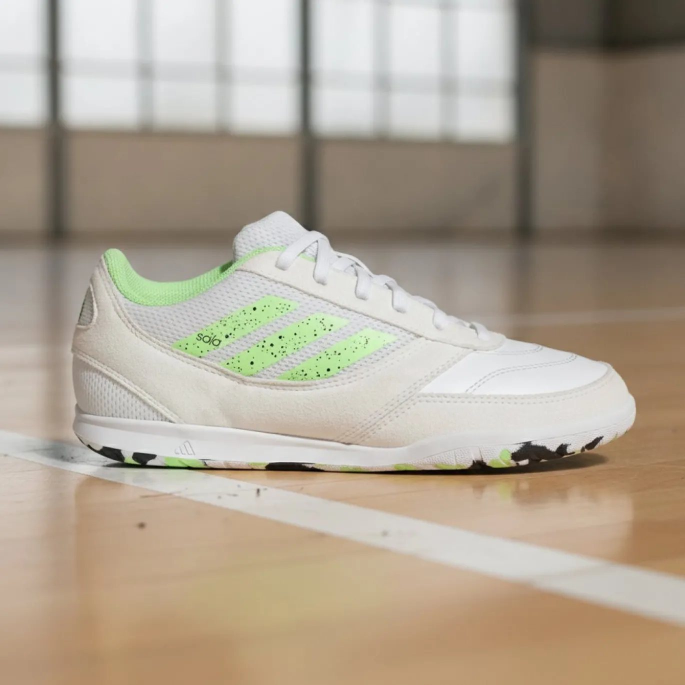 adidas Top Sala Competition II Zaalvoetbalschoenen (IN) Kids Wit Lichtgroen Zwart