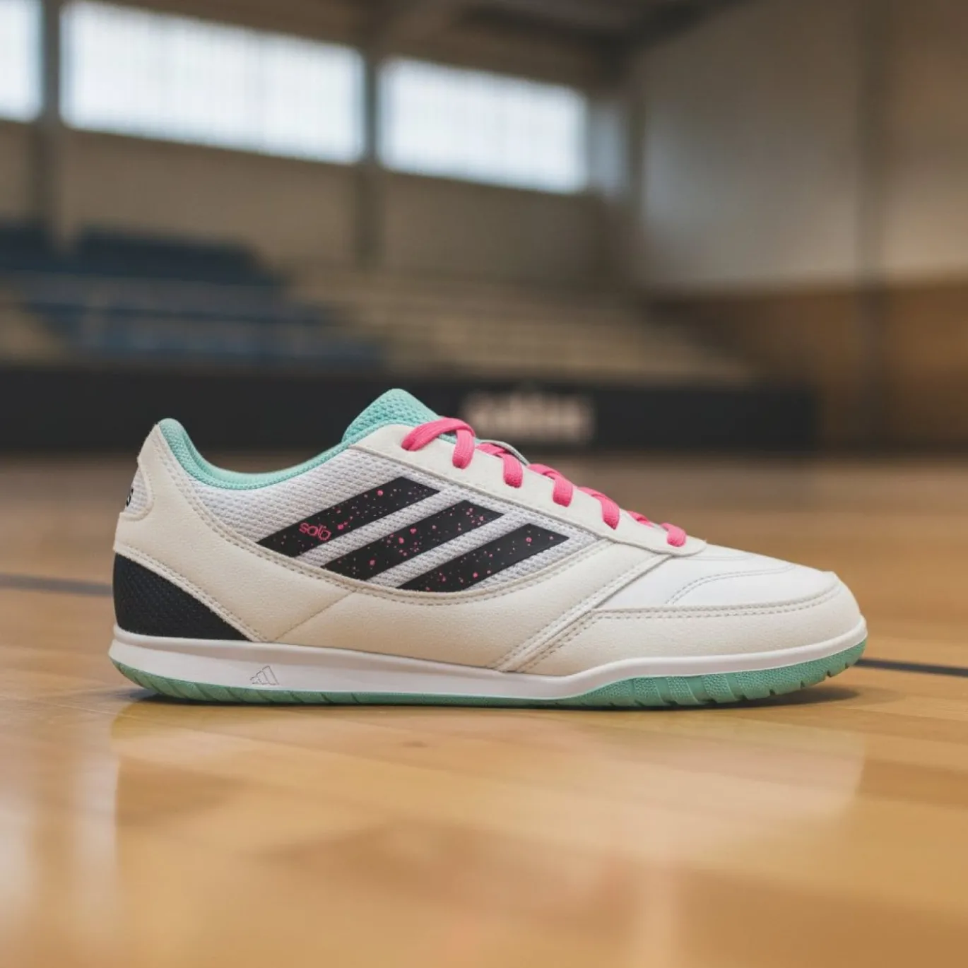 adidas Top Sala Competition II Zaalvoetbalschoenen (IN) Kids Wit Zwart Turquoise Roze