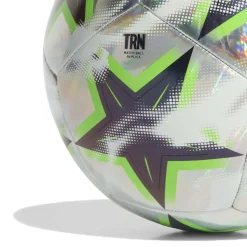 adidas UEFA Champions League Training Foil Voetbal Maat 5 2026-2027 Zilver Zwart Neongeel