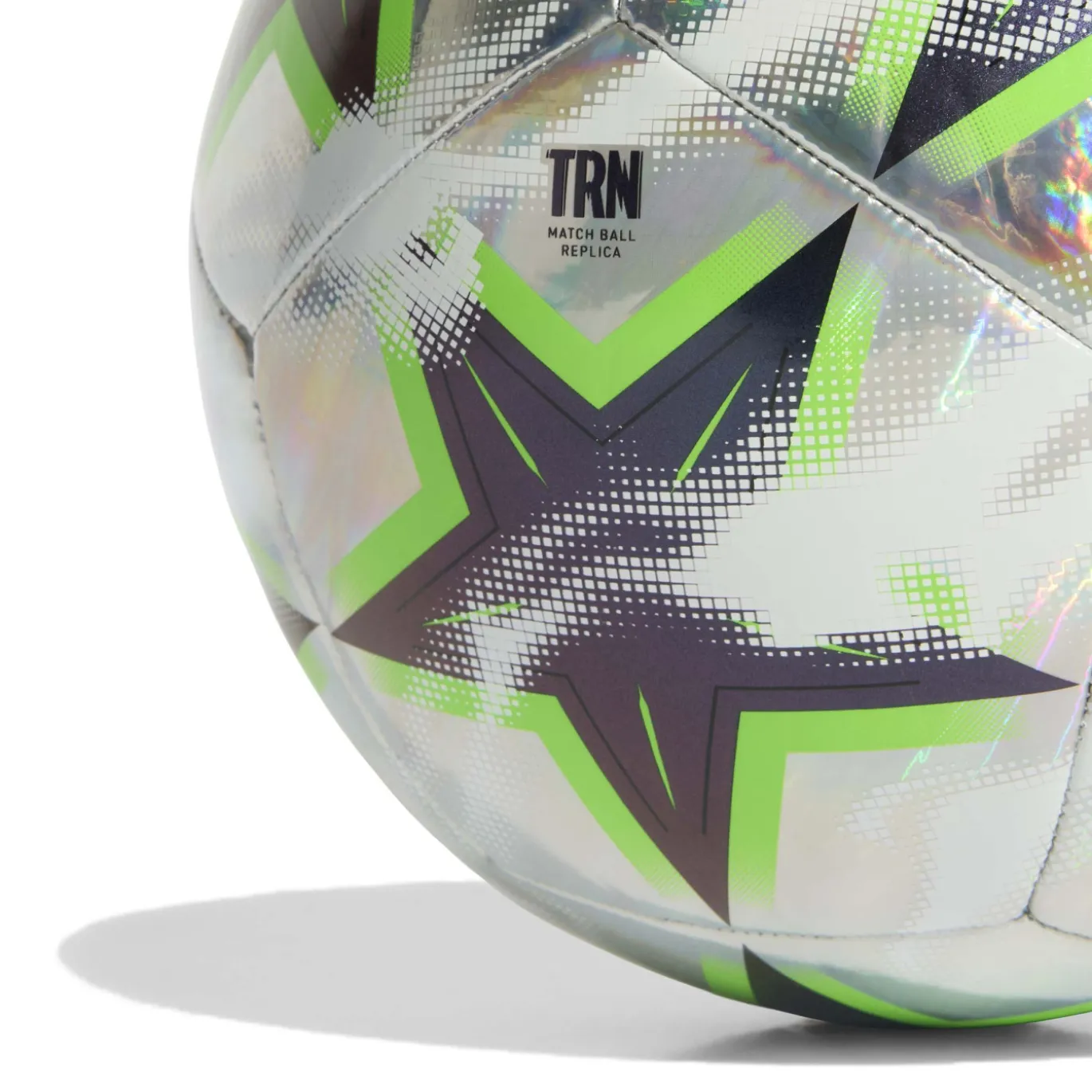 adidas UEFA Champions League Training Foil Voetbal Maat 5 2026-2027 Zilver Zwart Neongeel