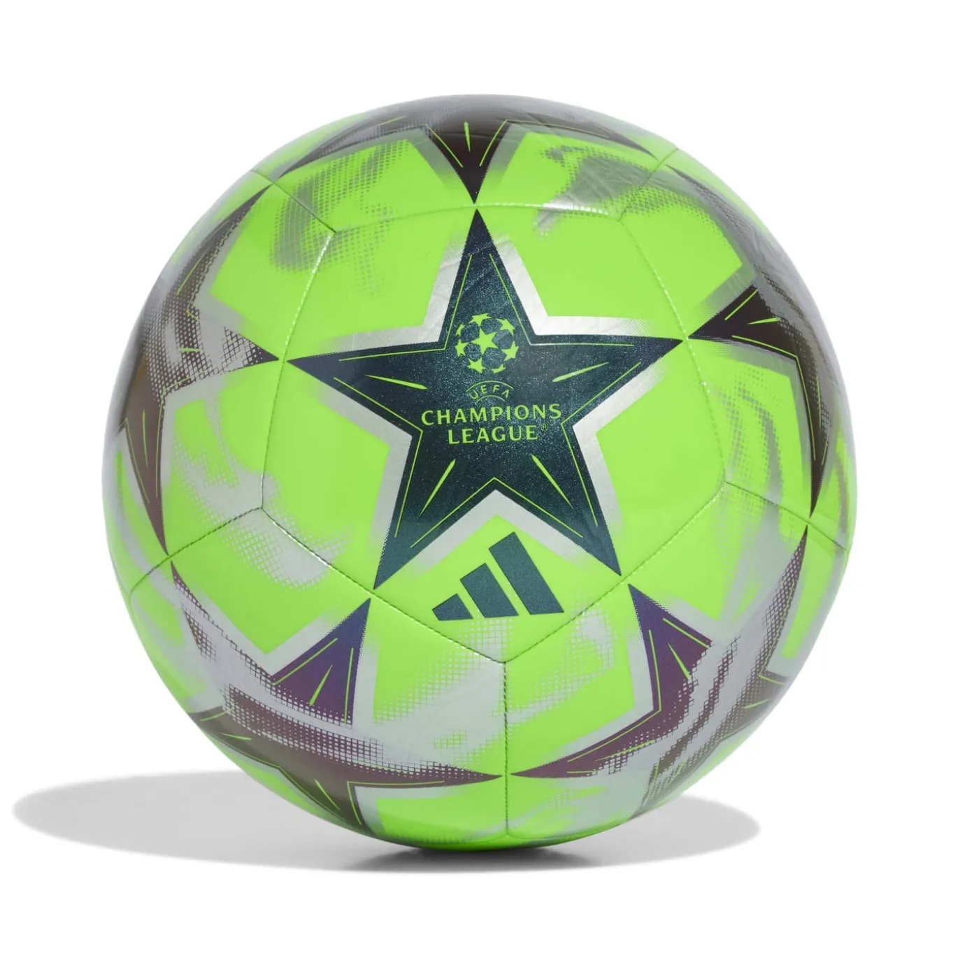 adidas UEFA Champions League Club Voetbal Maat 5 2026-2027 Zilvergrijs Zwart Felgroen