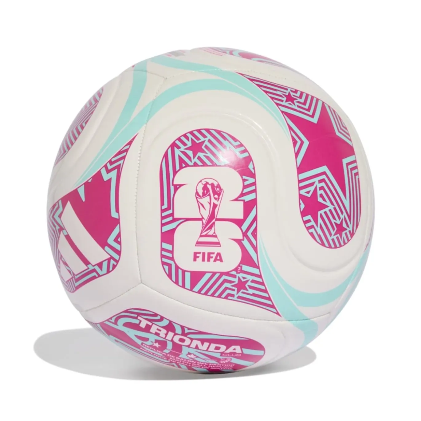 adidas WK 2026 Trionda Club Voetbal Maat 5 Wit Blauw Roze