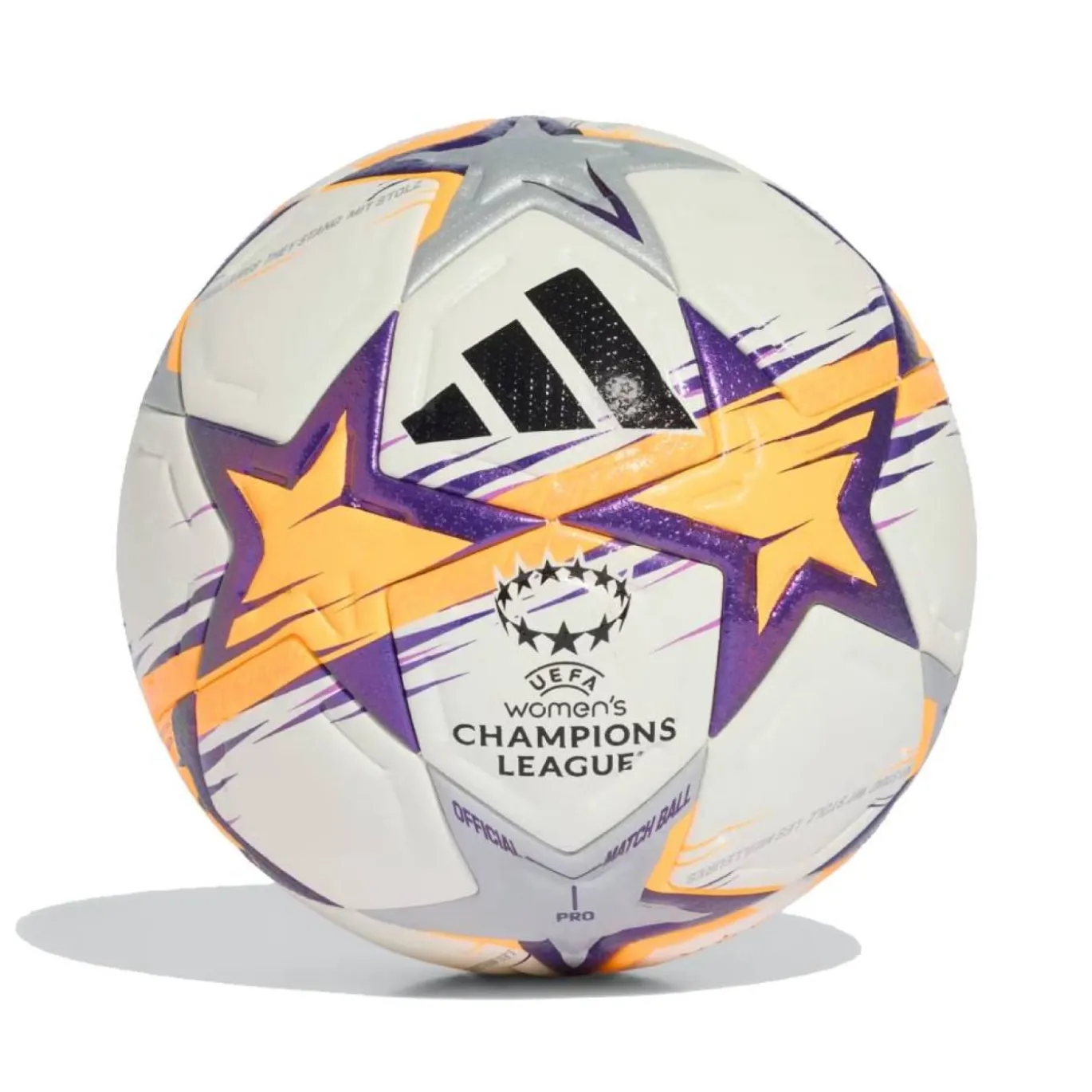 adidas Women's UEFA Champions League Pro Voetbal Maat 5 2026-2027 Wit Zwart Multicolor