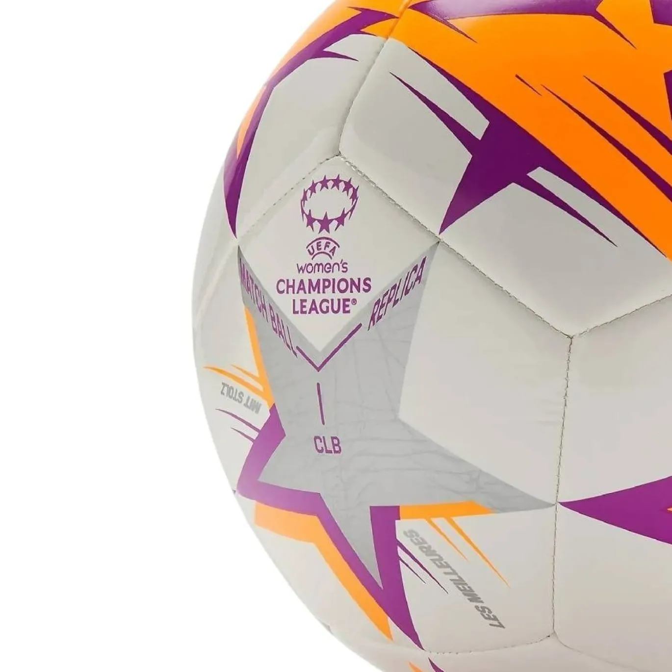 adidas Women's UEFA Champions League Club Voetbal Maat 5 2026-2027 Wit Oranje Paars