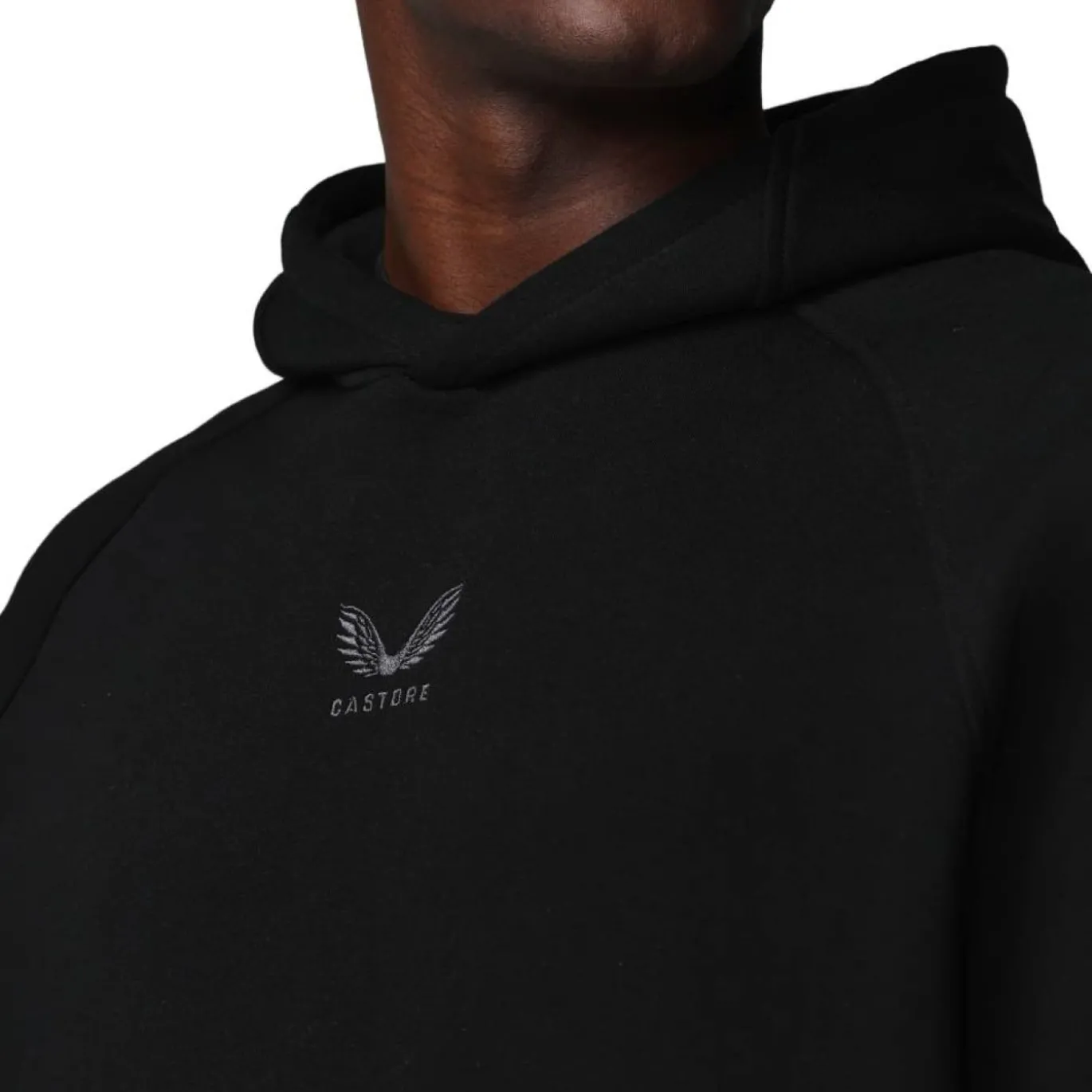 Castore Adapt Fleece Joggingpak Hooded Zwart Donkergrijs