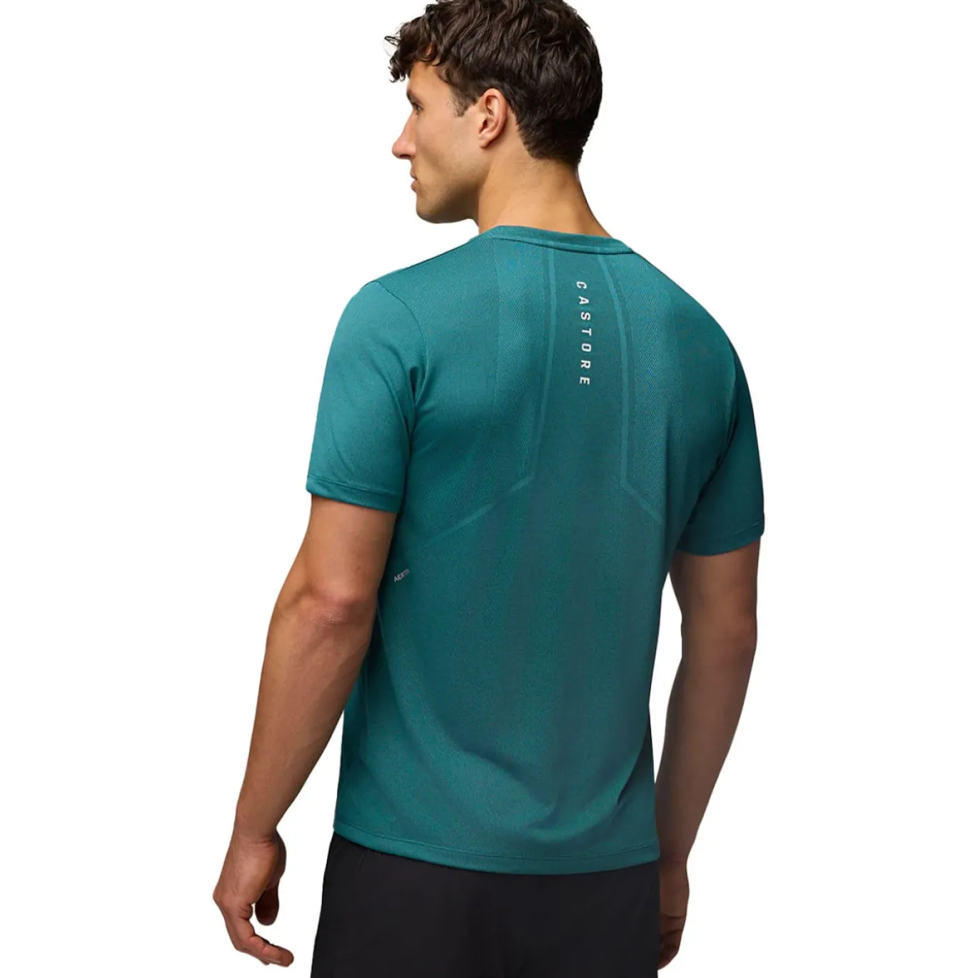 Castore Engineerd T-Shirt Donkergroen Wit