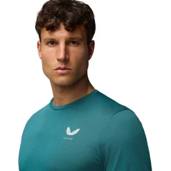 Castore Engineerd T-Shirt Donkergroen Wit