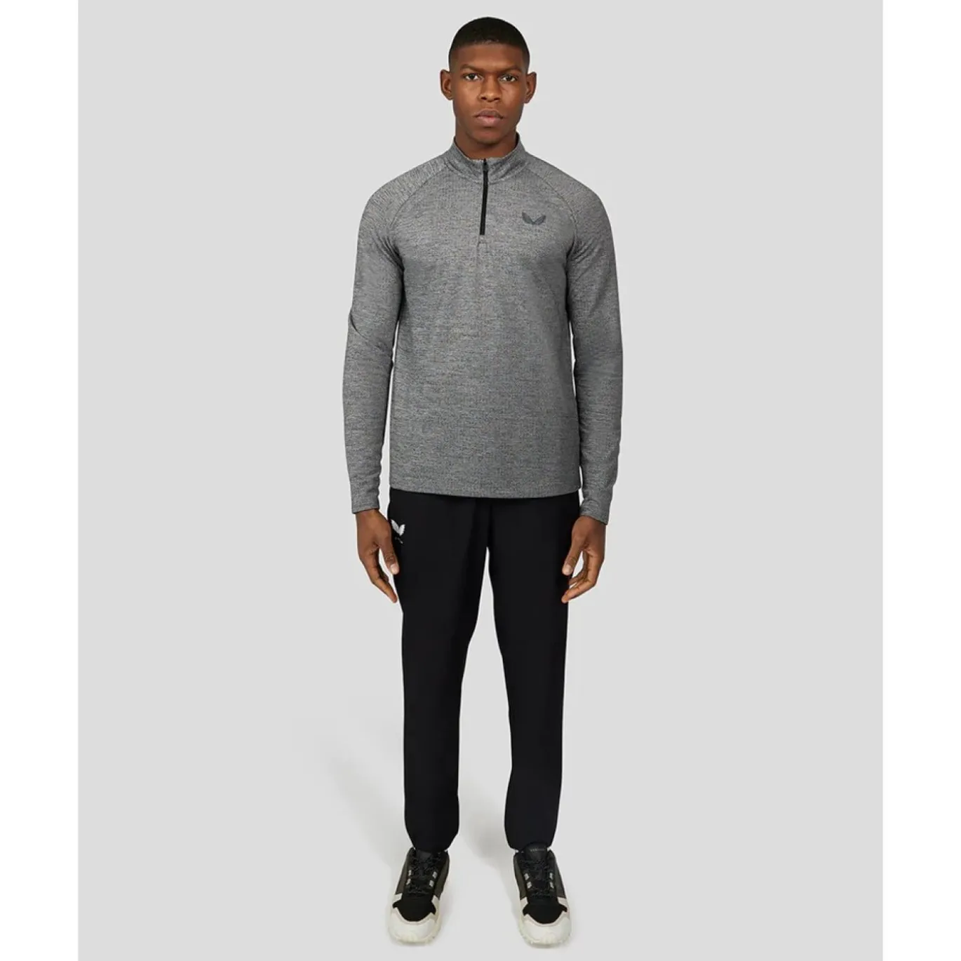 Castore Essentials Trainingstrui 1/4-Zip Donkergrijs Zwart