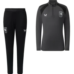 Castore FC Twente Trainingspak 1/4-Zip 2026-2027 Kids Donkergrijs Zwart