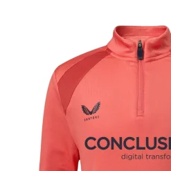 Castore FC Utrecht Trainingstrui 1/4-Zip 2026-2027 Lichtrood Donkerrood