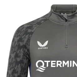 Castore Feyenoord Trainingstrui 1/4-Zip 2025-2026 Donkergrijs Wit