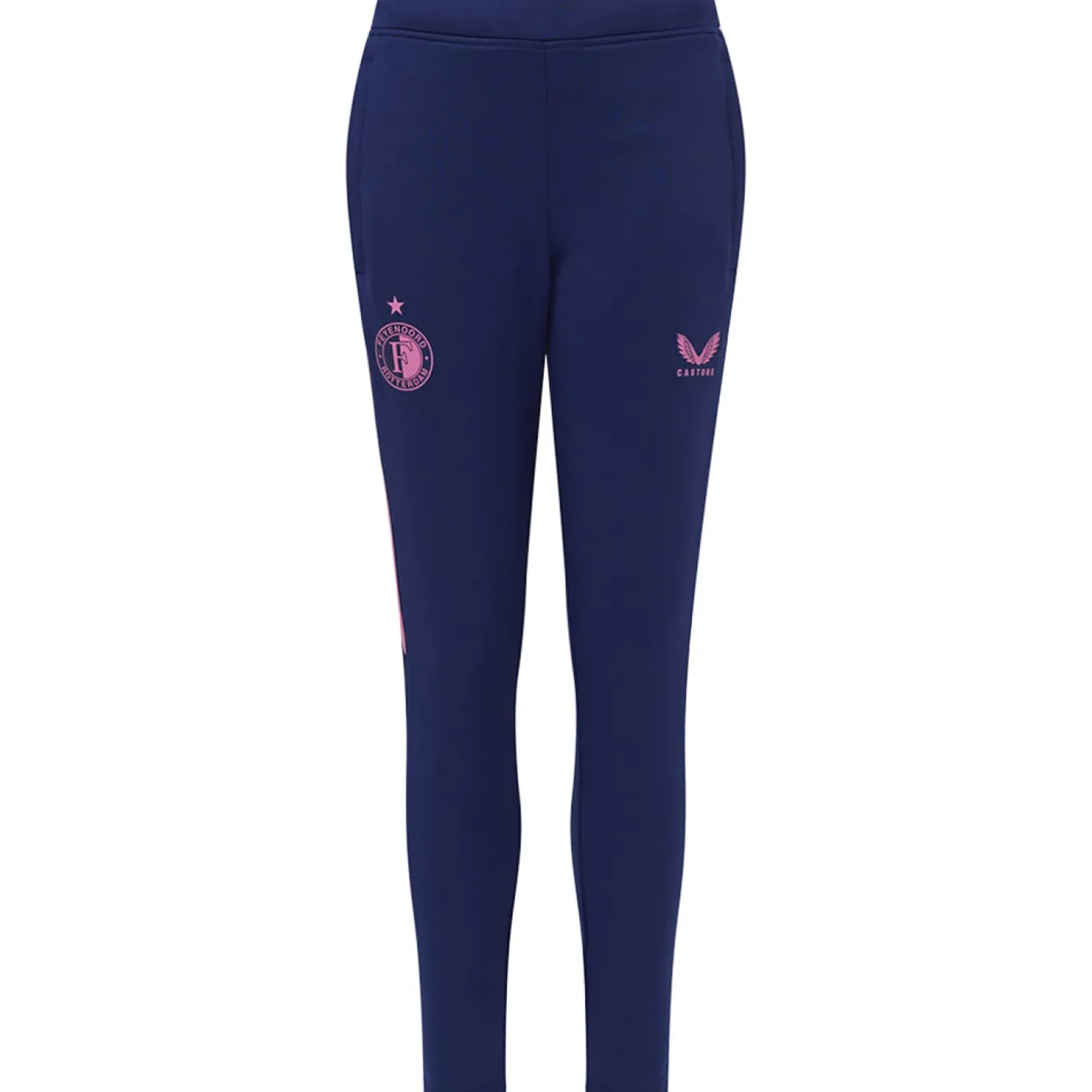Castore Feyenoord Trainingsbroek 2025-2026 Kids Donkerblauw Roze