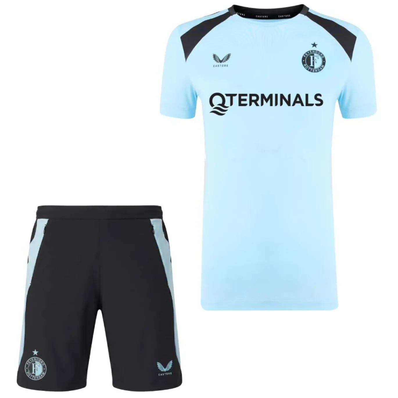 Castore Feyenoord Trainingsset 2026-2027 Dames Lichtblauw Zwart