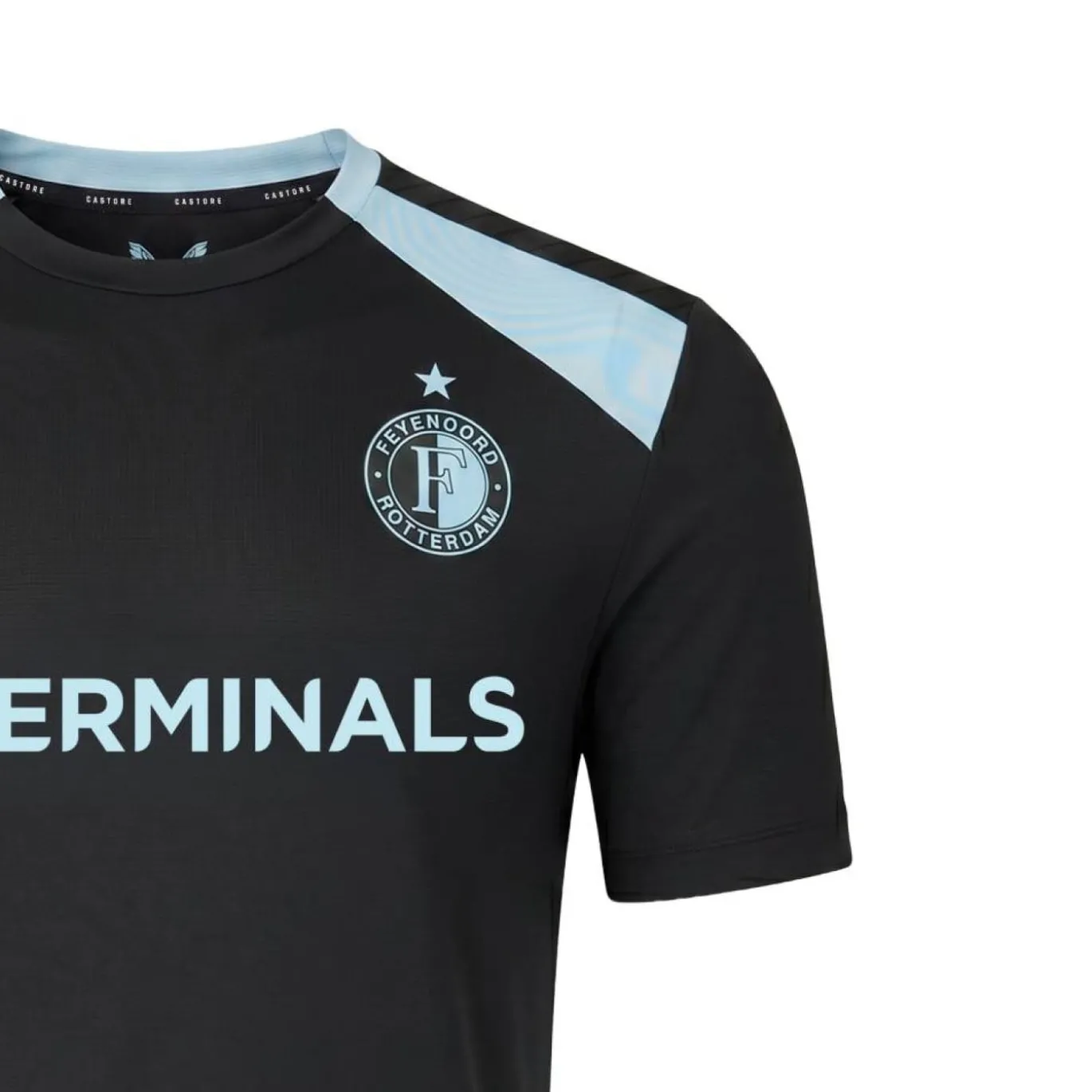 Castore Feyenoord Trainingsshirt 2026-2027 Zwart Lichtblauw
