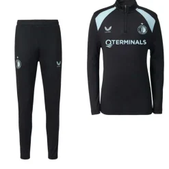 Castore Feyenoord Trainingspak 1/4-Zip 2026-2027 Kids Zwart Lichtblauw