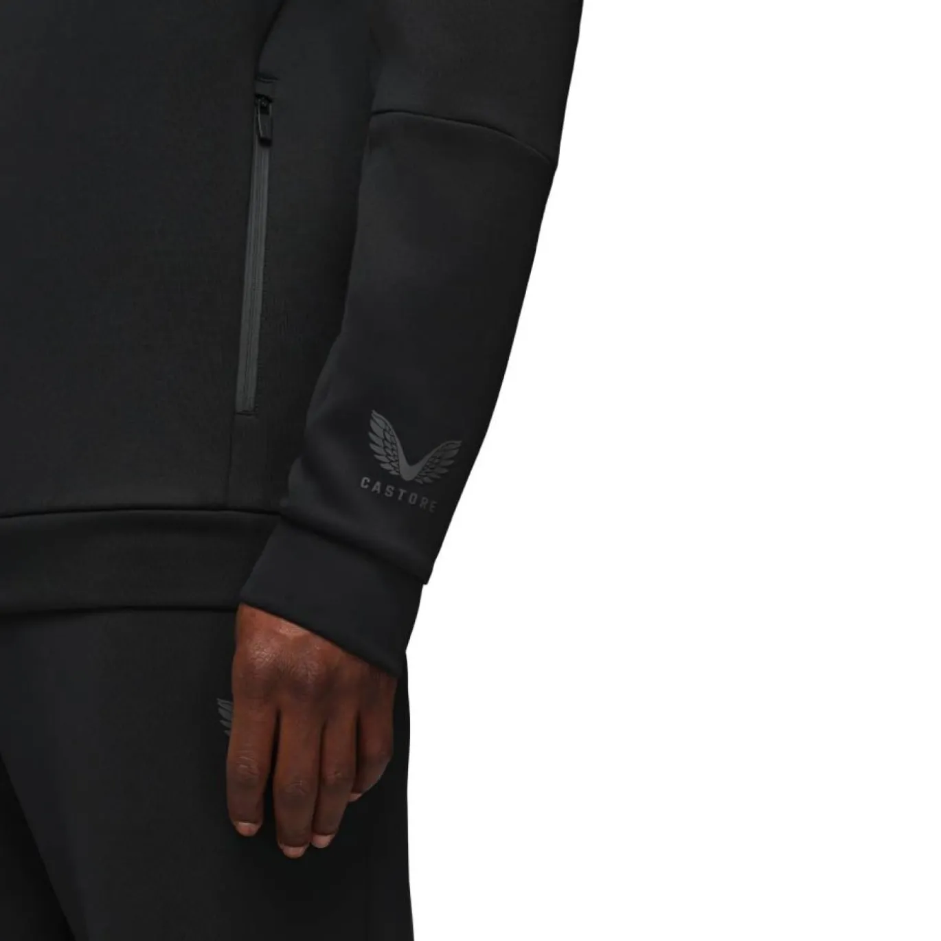 Castore Flex Lifestyle Hoodie Zwart Donkergrijs