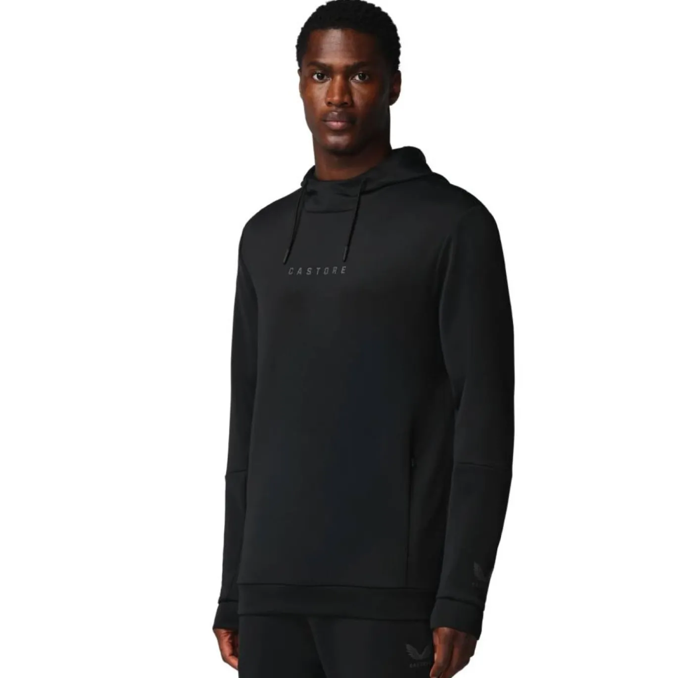 Castore Flex Lifestyle Joggingpak Hooded Zwart Donkergrijs