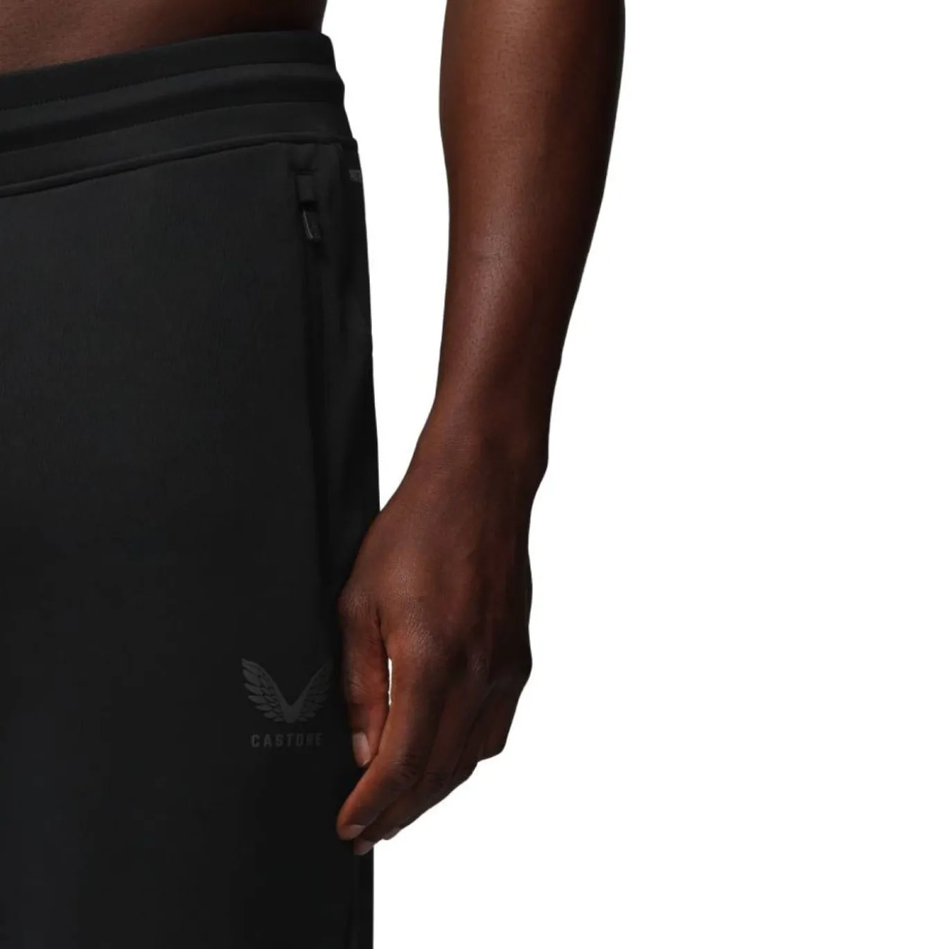 Castore Flex Lifestyle Joggingpak Hooded Zwart Donkergrijs