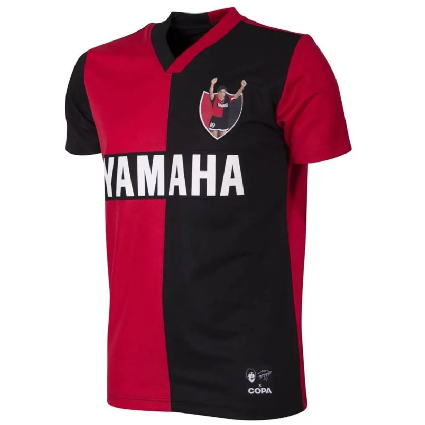 COPA Maradona x Newell´s Old Boys 1993 Retro Voetbalshirt Zwart Rood